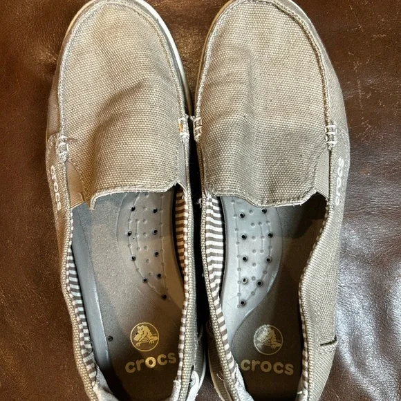 CROCS | Shoes | Crocs Tan Loafers Slipon Shoes | Poshmark display picture 3